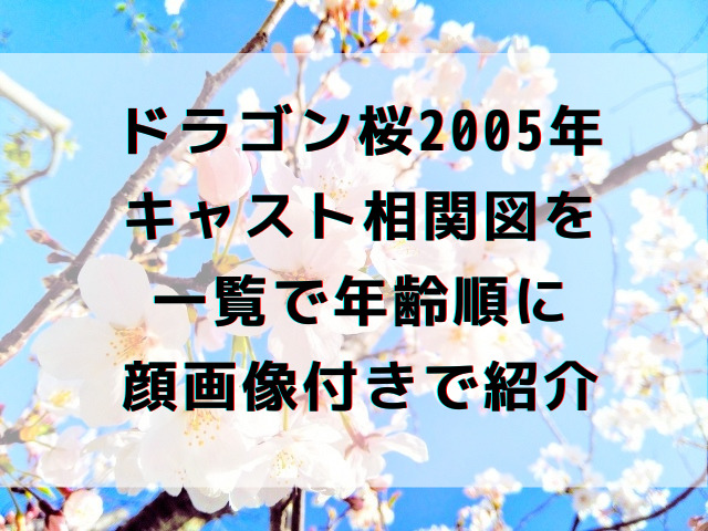 ドラゴン桜05年生徒キャスト相関図を一覧で年齢順に顔画像付きで紹介 アラサーolのゆるゆるブログ